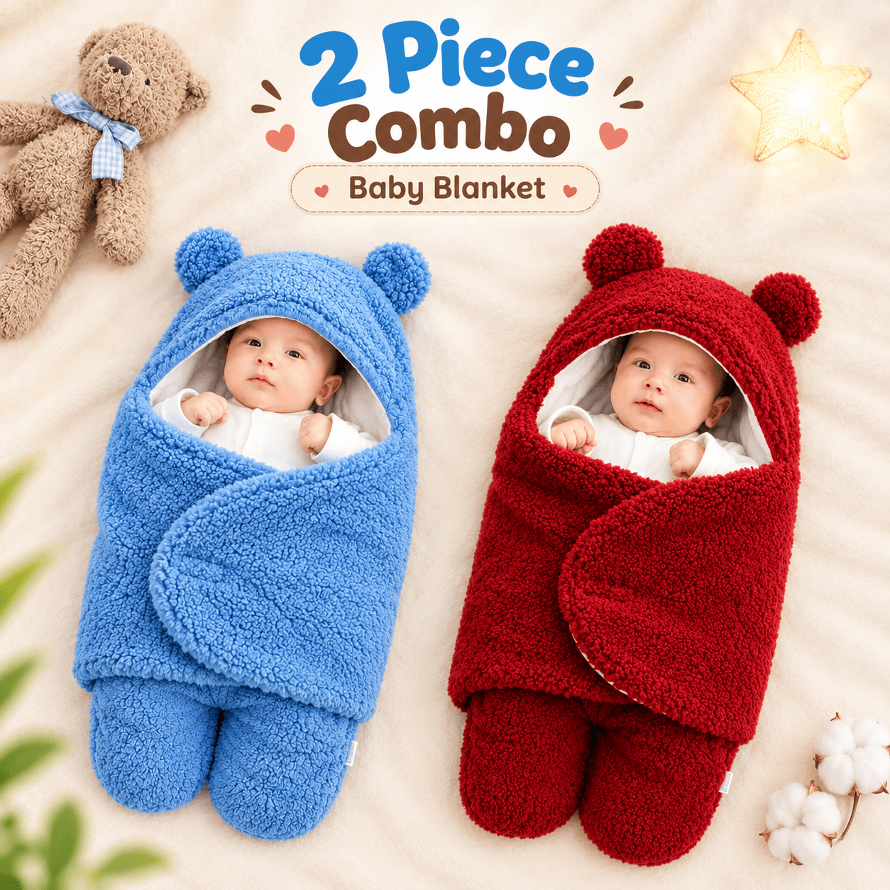 🧸𝟮 𝗽𝗶𝗲𝗰𝗲 𝗯𝗮𝗯𝘆 𝗯𝗹𝗮𝗻𝗸𝗲𝘁 𝗰𝗼𝗺𝗯𝗼
