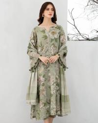 Digital Printed Olive three-piece