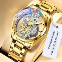 Men Skeleton Luxury Fashion Automatic Mechanical Waterproof Watch