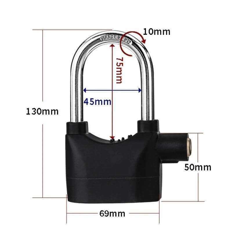 Security Alarm Lock - Black