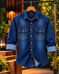 Premium Trendy Denim Shirt  2 পিস নিলে হোম ডেলিভারি ফ্রী💥🎁