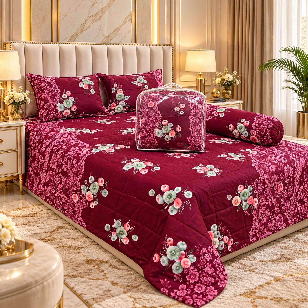 5 Pieces Comforter Set ২ সেট নিলে হোম ডেলিভারি ফ্রী 💥🎁