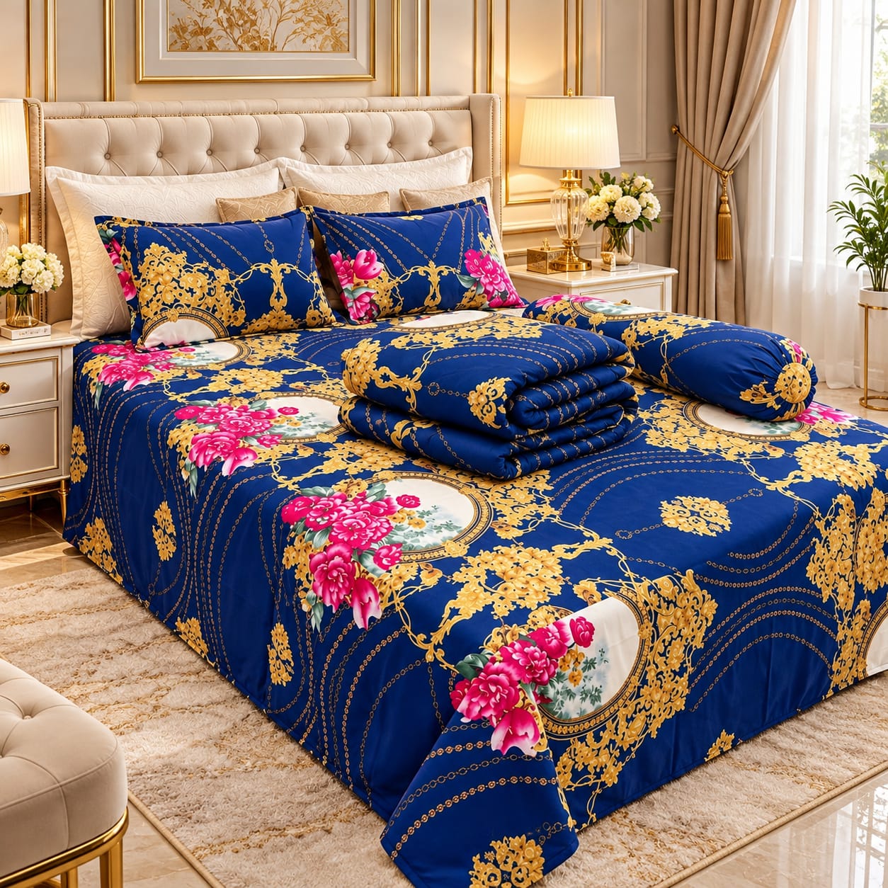 5 Pieces Comforter Set ২ সেট নিলে হোম ডেলিভারি ফ্রী 💥🎁