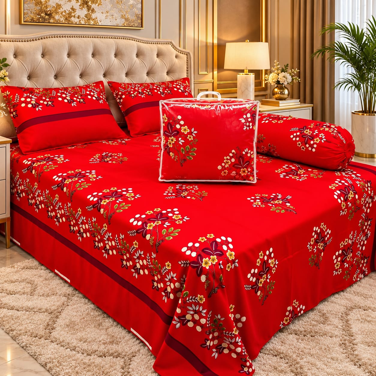 5 Pieces Comforter Set ২ সেট নিলে হোম ডেলিভারি ফ্রী 💥🎁