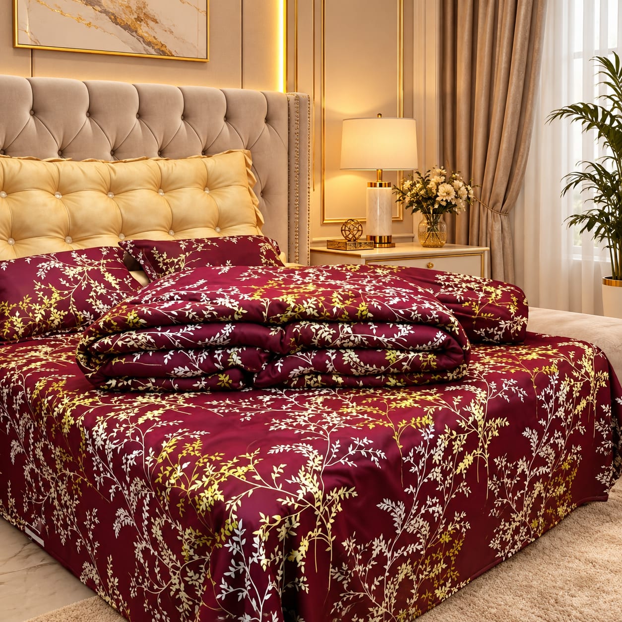 5 Pieces Comforter Set ২ সেট নিলে হোম ডেলিভারি ফ্রী 💥🎁