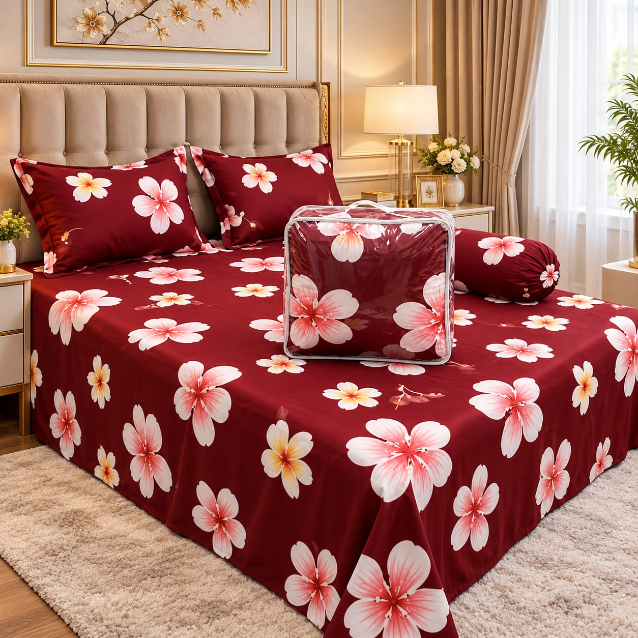 5 Pieces Comforter Set ২ সেট নিলে হোম ডেলিভারি ফ্রী 💥🎁