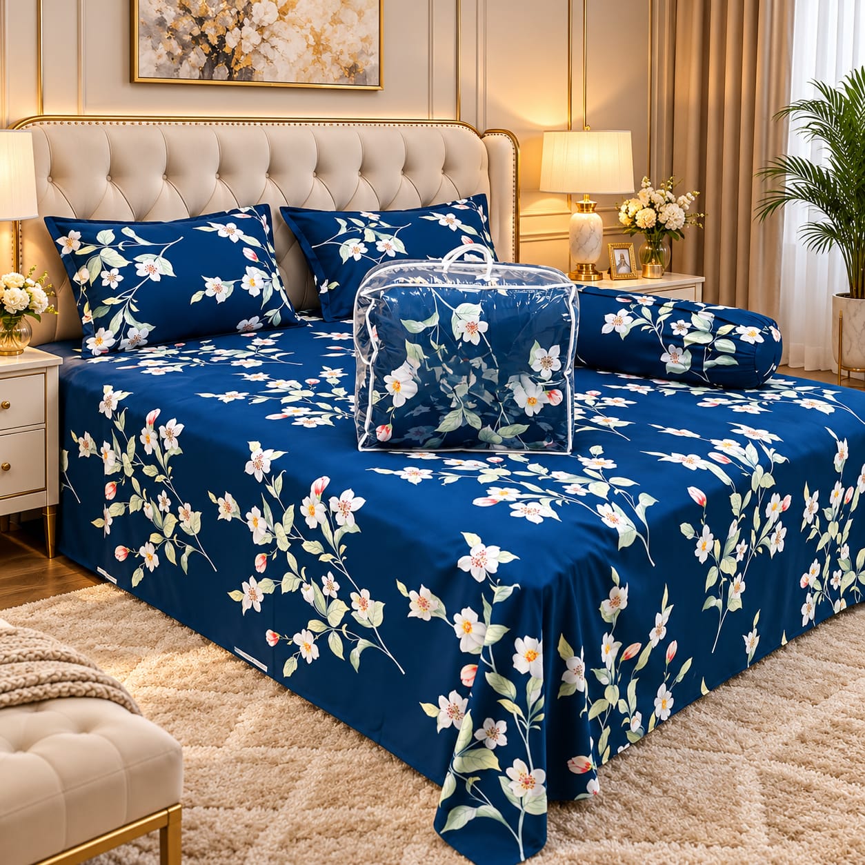 5 Pieces Comforter Set ২ সেট নিলে হোম ডেলিভারি ফ্রী 💥🎁