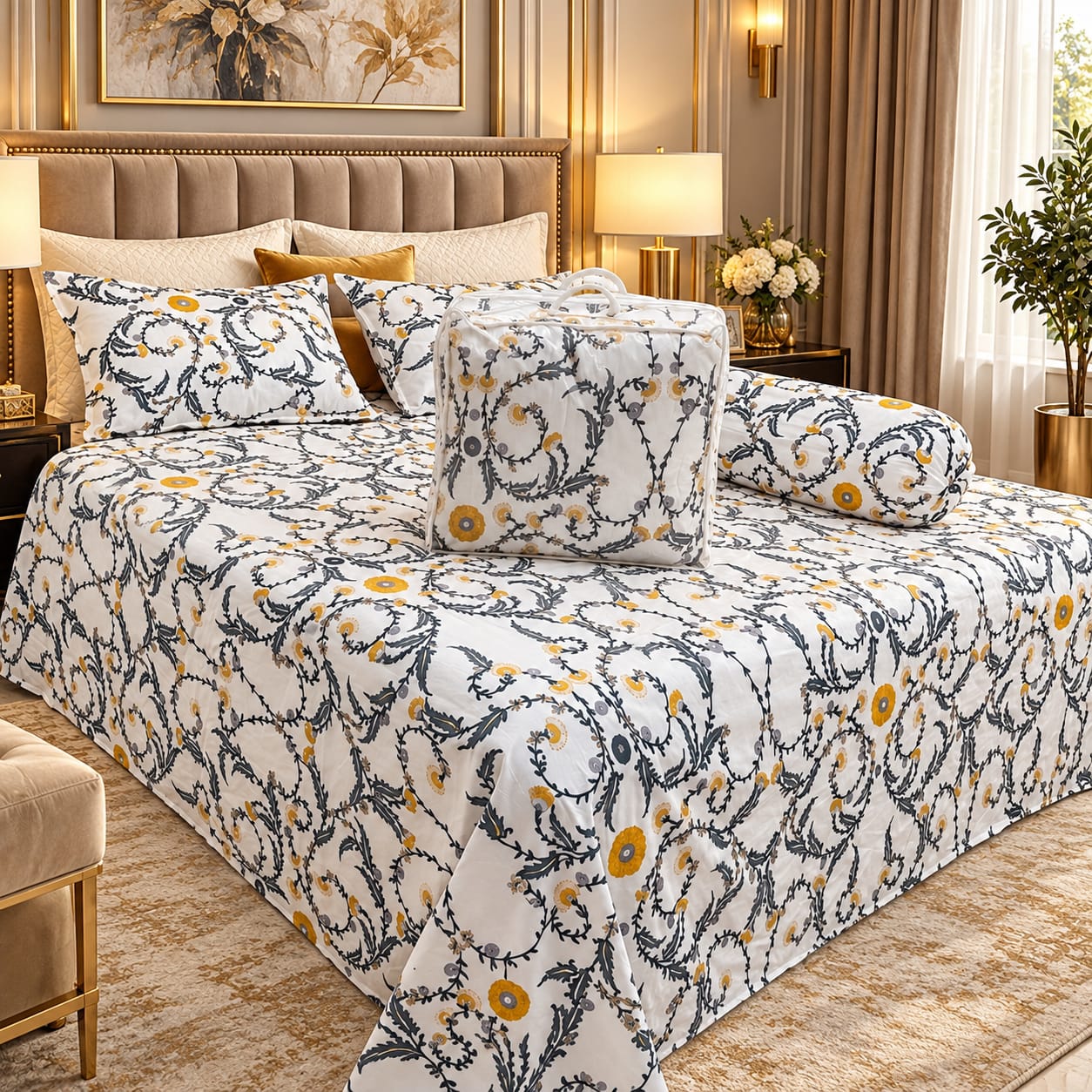 5 Pieces Comforter Set ২ সেট নিলে হোম ডেলিভারি ফ্রী 💥🎁