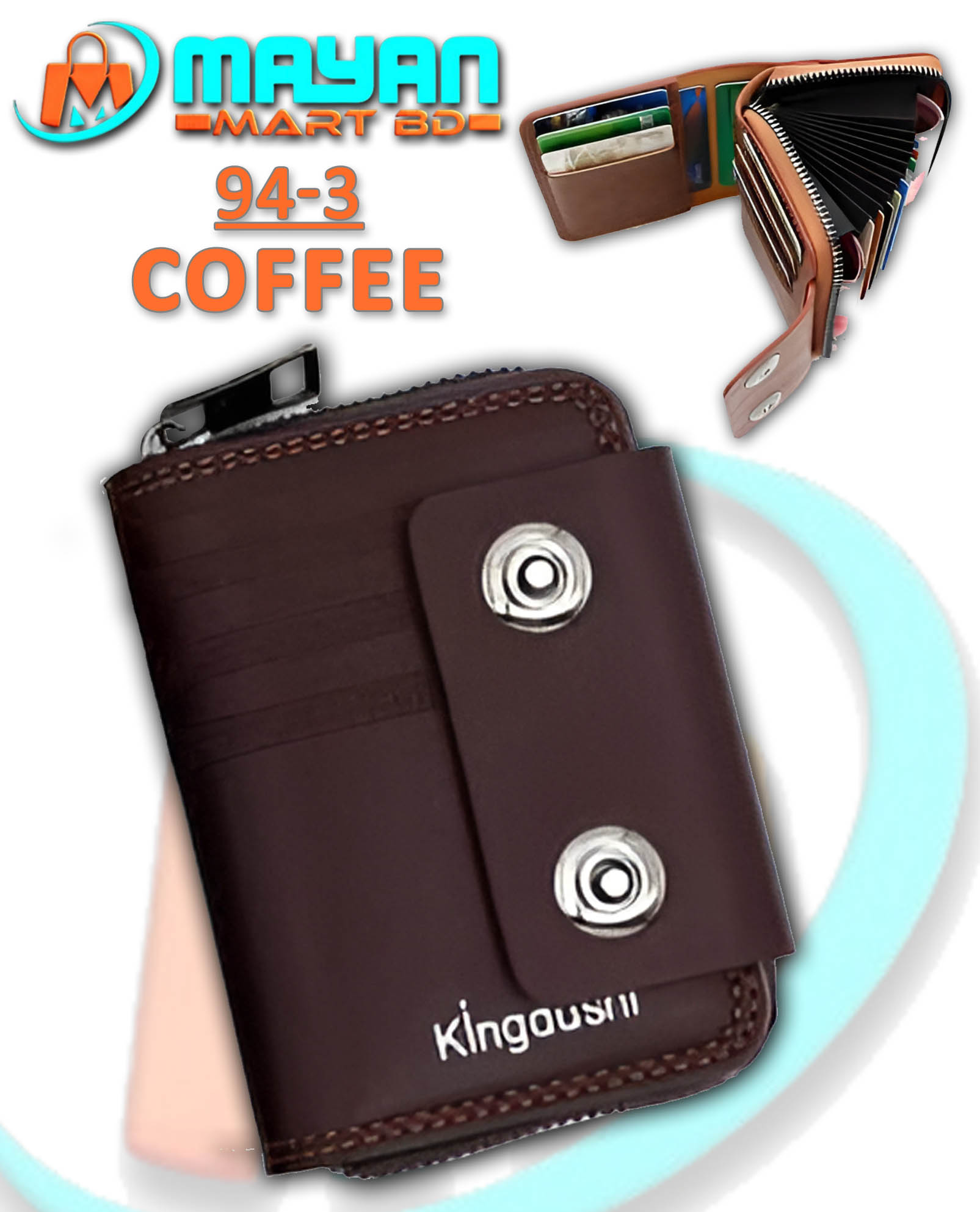 2 in 1 Premium Wallet (COFFEE- K94-3)