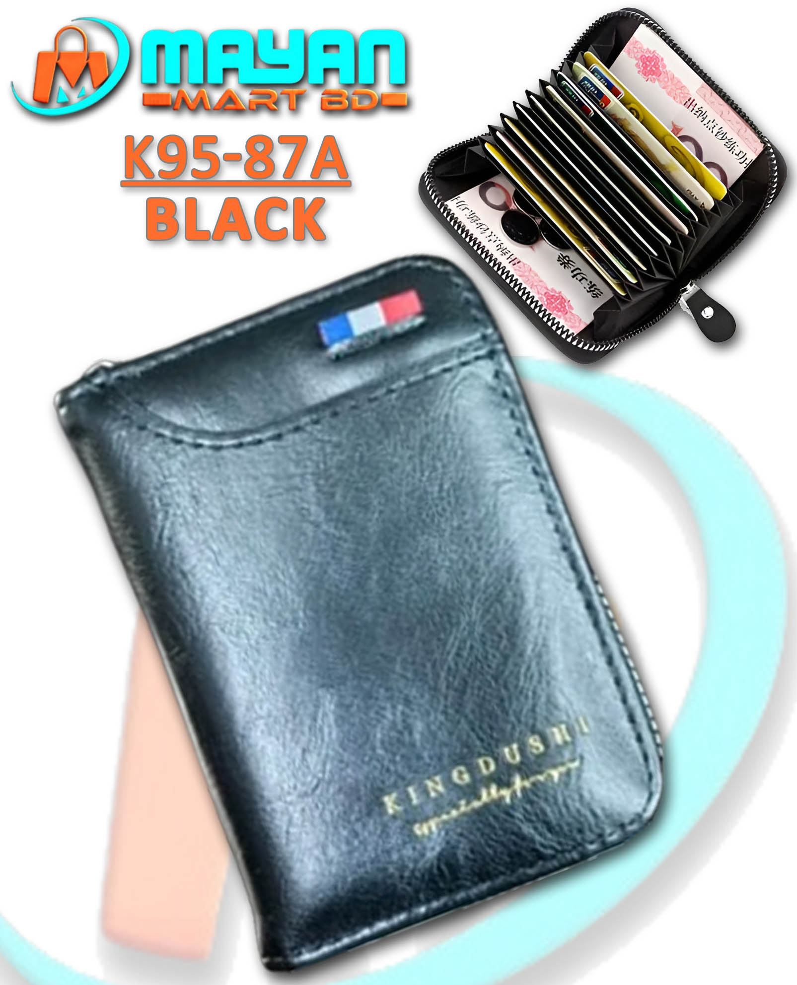 Kingdushi Card Holder Wallet (BLACK- K95-87A)
