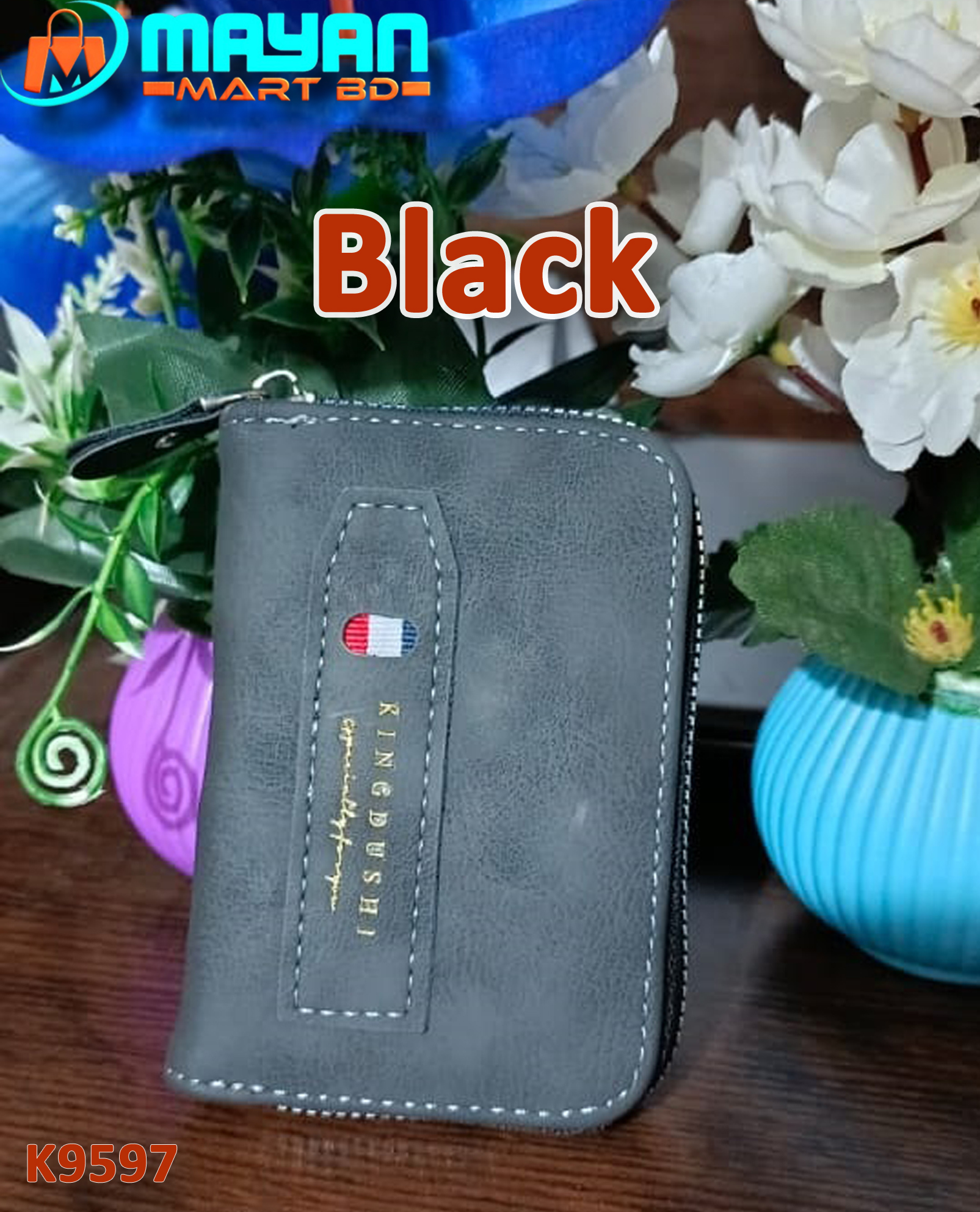 Premium Kingdushi Card Holder Wallet (BLACK- K95-97)