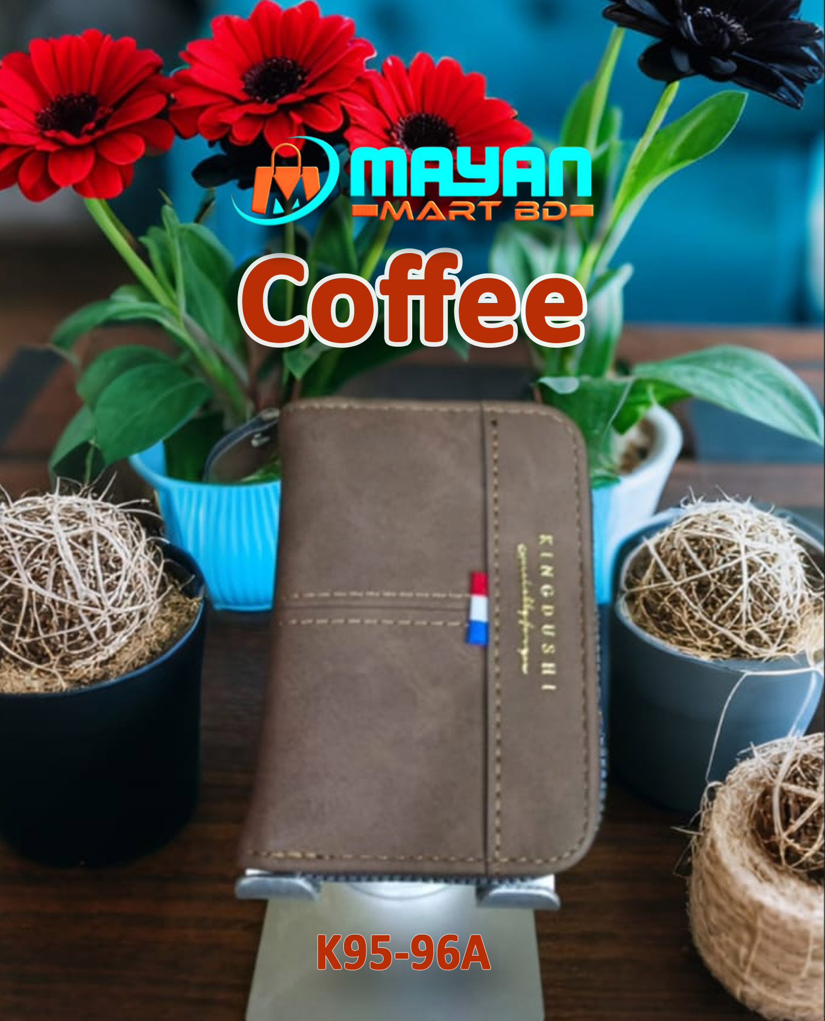 KINGDUSHI CARD HOLDER WALLET (COFFEE - K95-96)