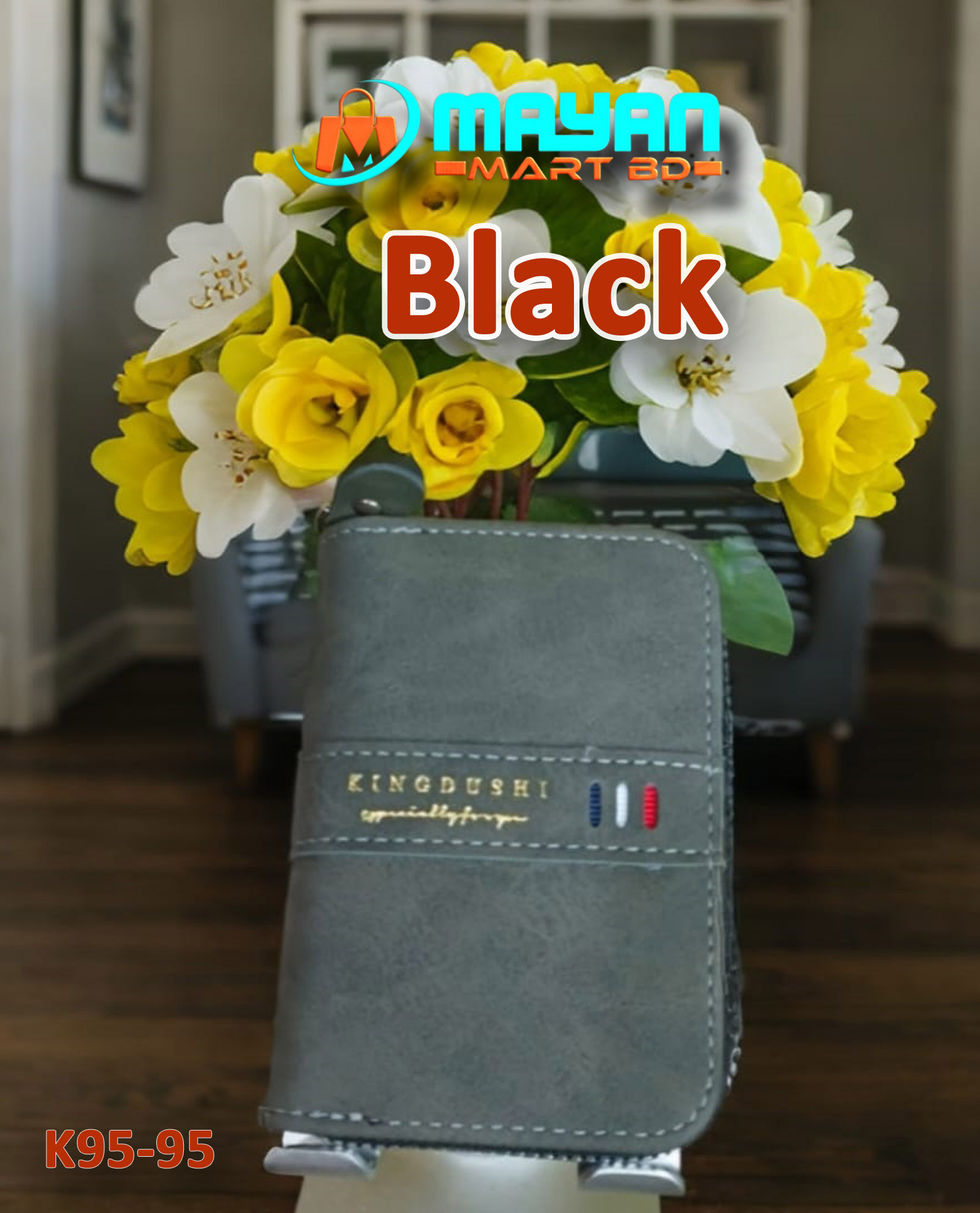 KINGDUSHI CARD HOLDER WALLET (BLACK - k95-95)