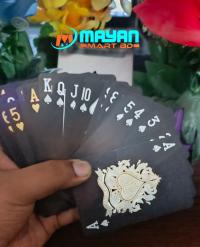 Waterproof Aluminium Playing Card (PVC)- BLACK
