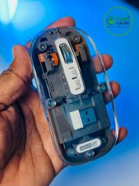 GearUP WM30 ট্রান্সপারেন্ট ক্রিস্টাল ওয়্যারলেস মাউস – ২.৪জি + ব্লুটুথ | ৩টি ডিভাইসে কানেক্ট | টাইপ-C রিচার্জেবল – গ্রে কালার