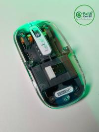 GearUP WM30 ট্রান্সপারেন্ট ক্রিস্টাল ওয়্যারলেস মাউস – ২.৪জি + ব্লুটুথ | ৩টি ডিভাইসে কানেক্ট | টাইপ-C রিচার্জেবল – গ্রে কালার