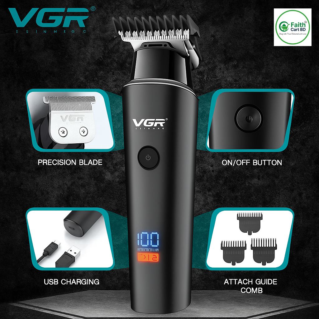VGR V-937 Professional Rechargeable Electric Hair Trimmer for Men