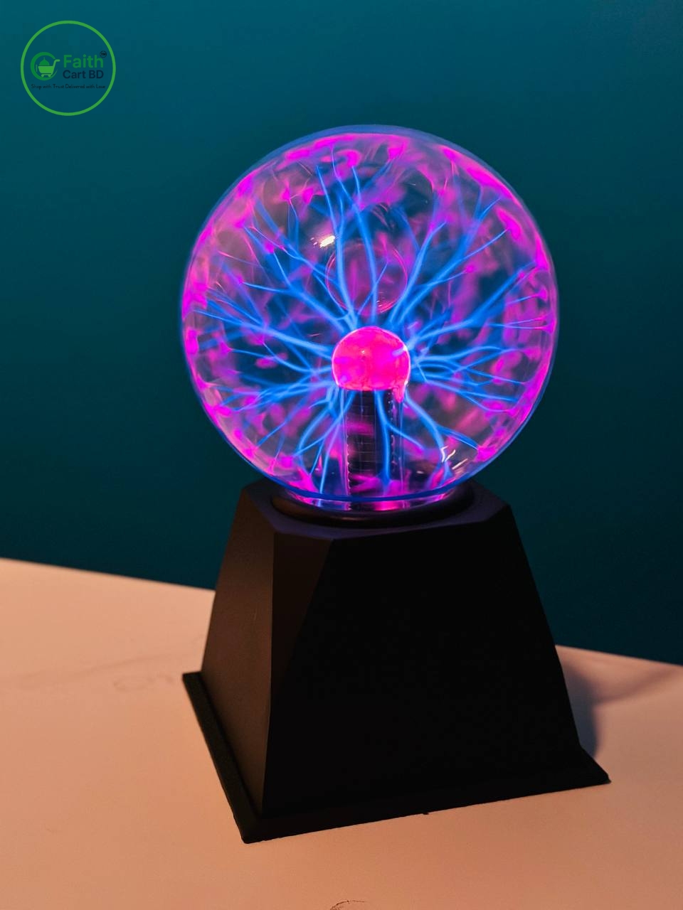 5-Inch Magic Plasma Ball – Blue Light Touch & Sound Activated Globe Lamp for Kids & Room Decor