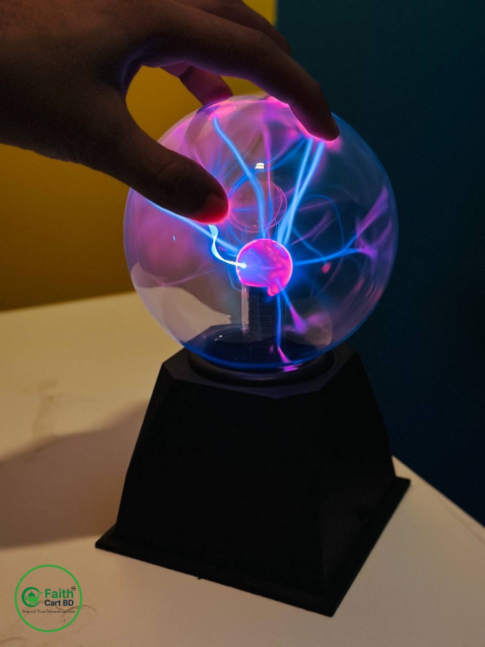 5-Inch Magic Plasma Ball – Blue Light Touch & Sound Activated Globe Lamp for Kids & Room Decor