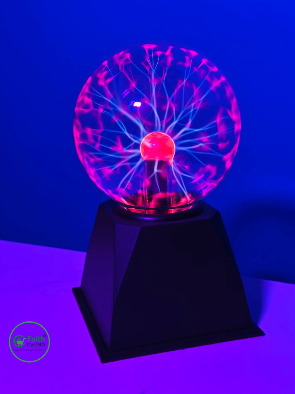 5-Inch Magic Plasma Ball – Blue Light Touch & Sound Activated Globe Lamp for Kids & Room Decor
