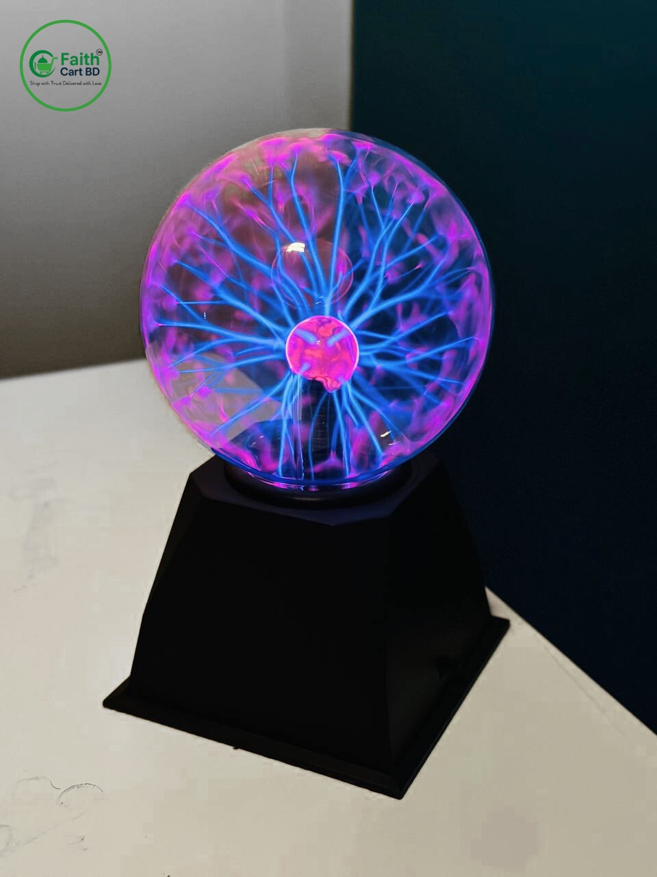 5-Inch Magic Plasma Ball – Blue Light Touch & Sound Activated Globe Lamp for Kids & Room Decor