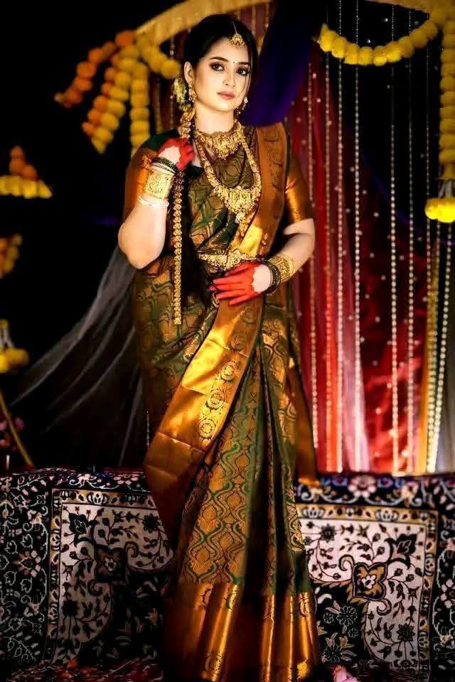 Kanjivaram katan Saree with blause pcs