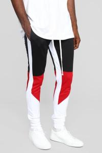 Black Cargo Stripe Sweatpants Joggers