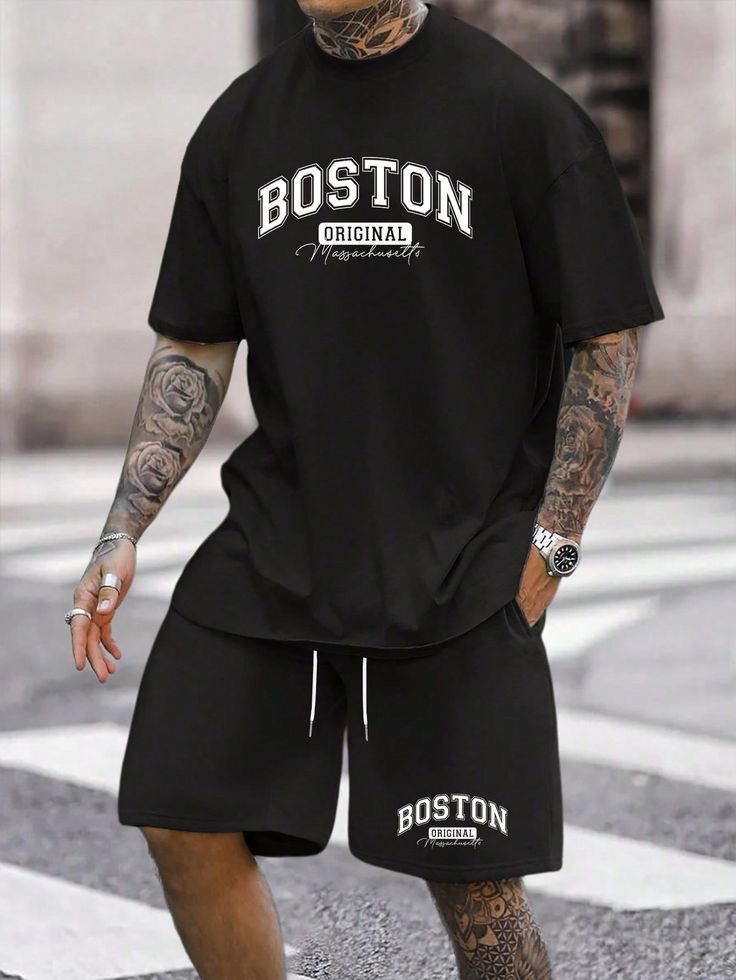 Premium Drop Shoulder T-Shirt & Pant Combo