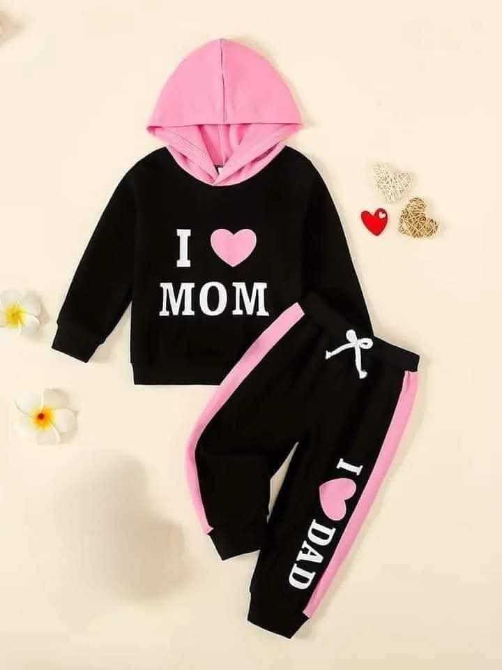 Elegant Stylish Baby Hoodie & Trouser Set
