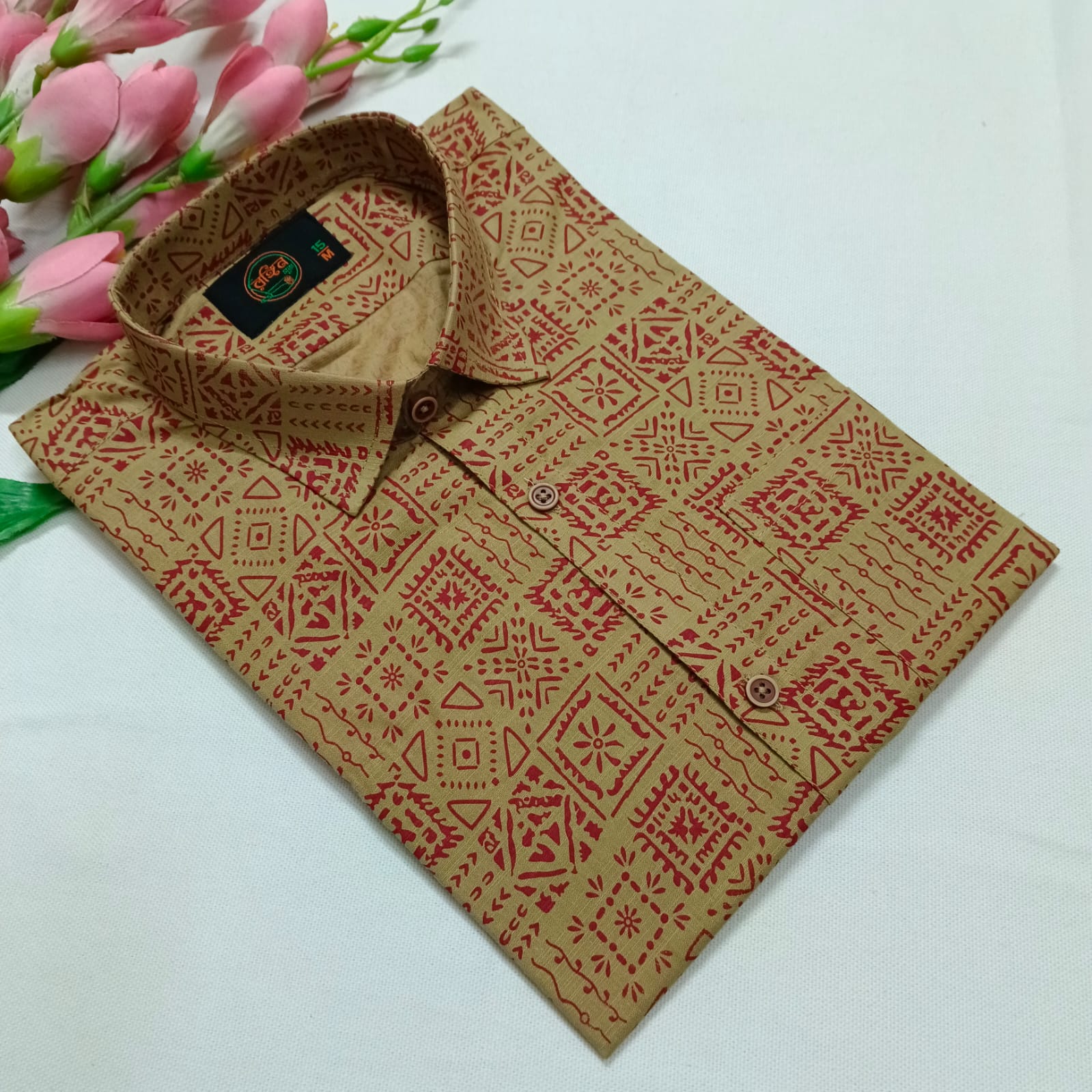 🌈 Exclusive Aarong Slub Cotton Shirt 🤍