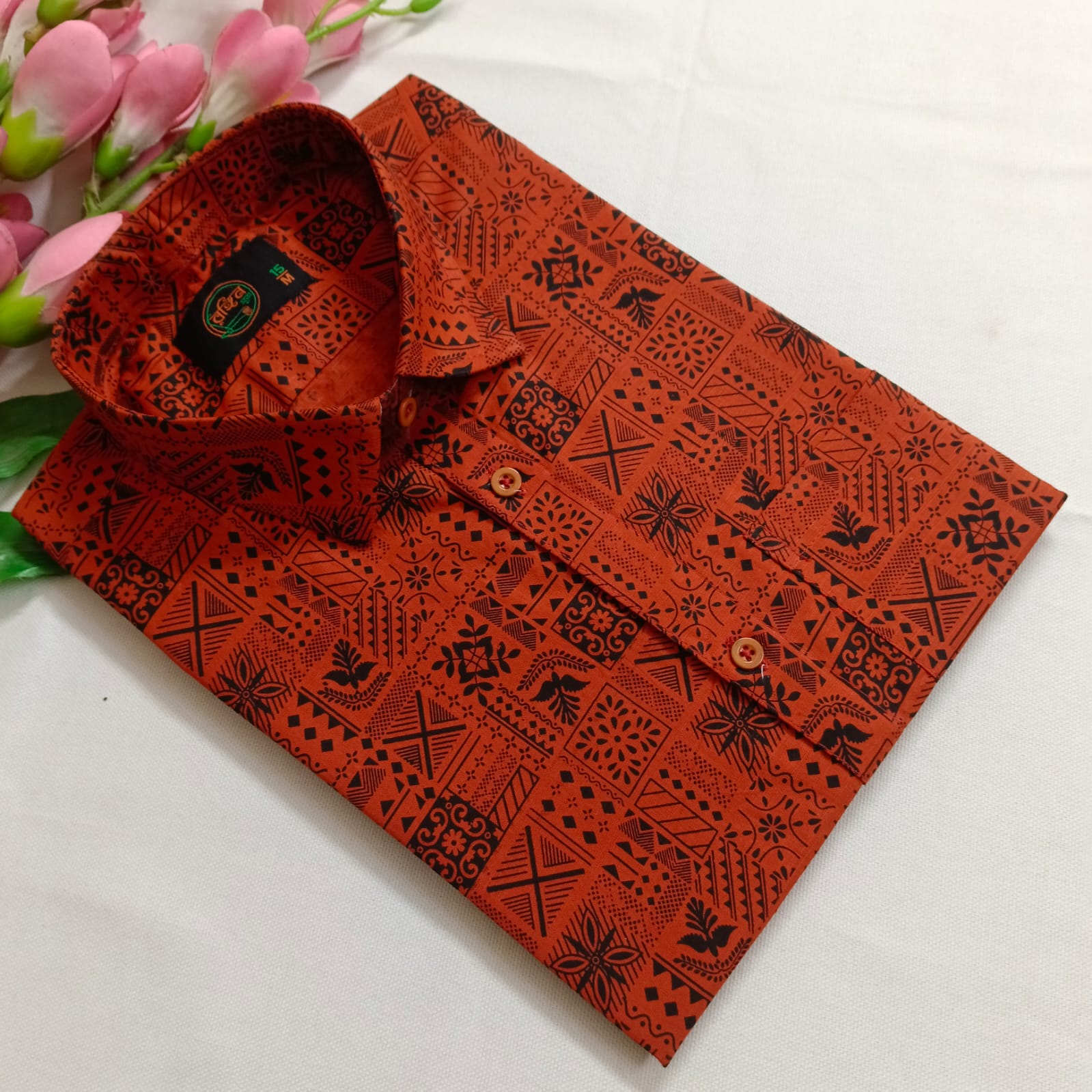 🌈 Exclusive Aarong Slub Cotton Shirt 🤍
