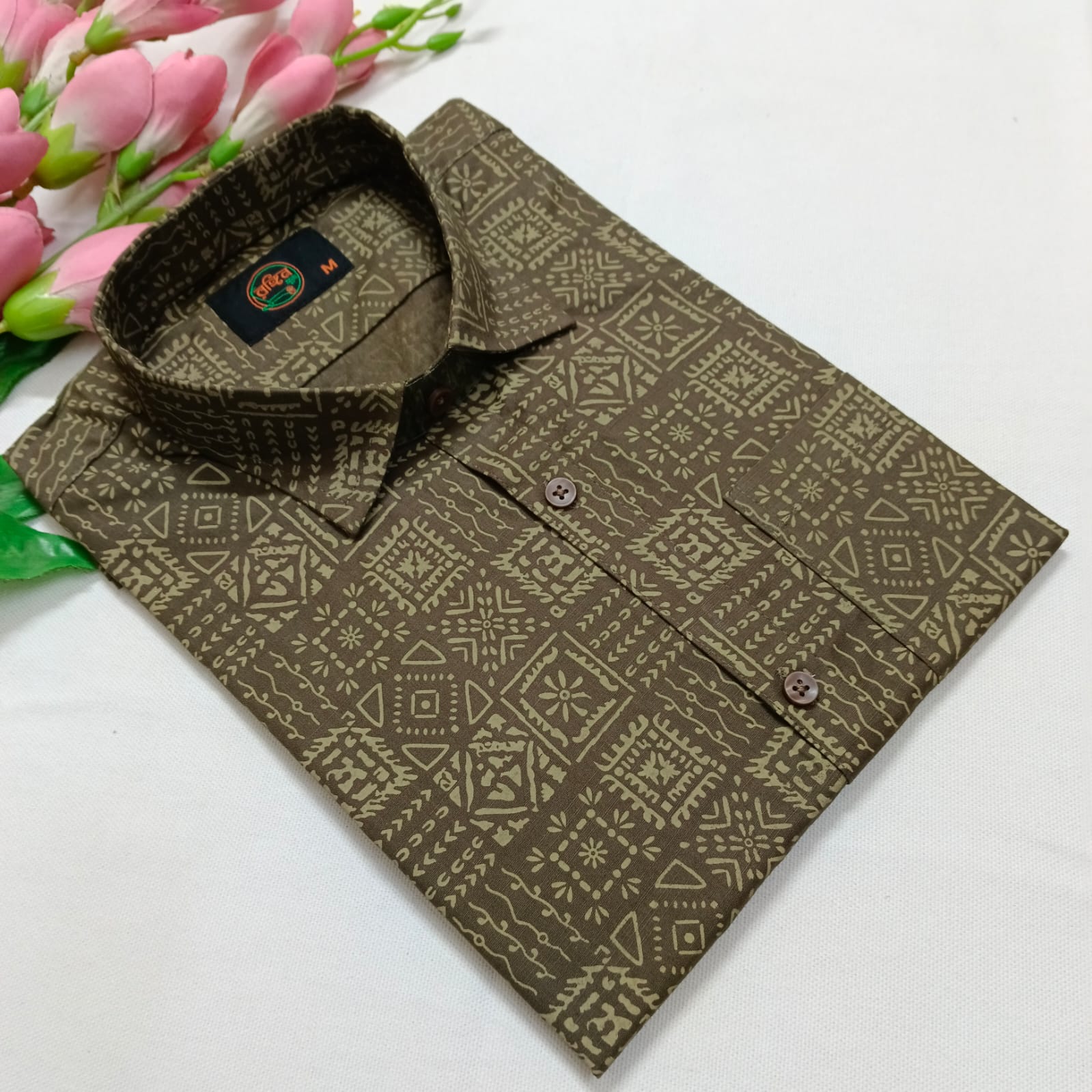 🌈 Exclusive Aarong Slub Cotton Shirt 🤍