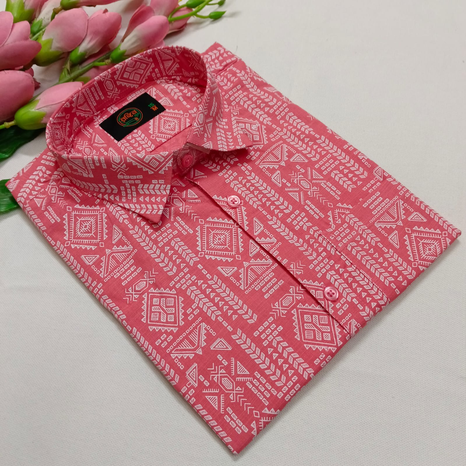 🌈 Exclusive Aarong Slub Cotton Shirt 🤍