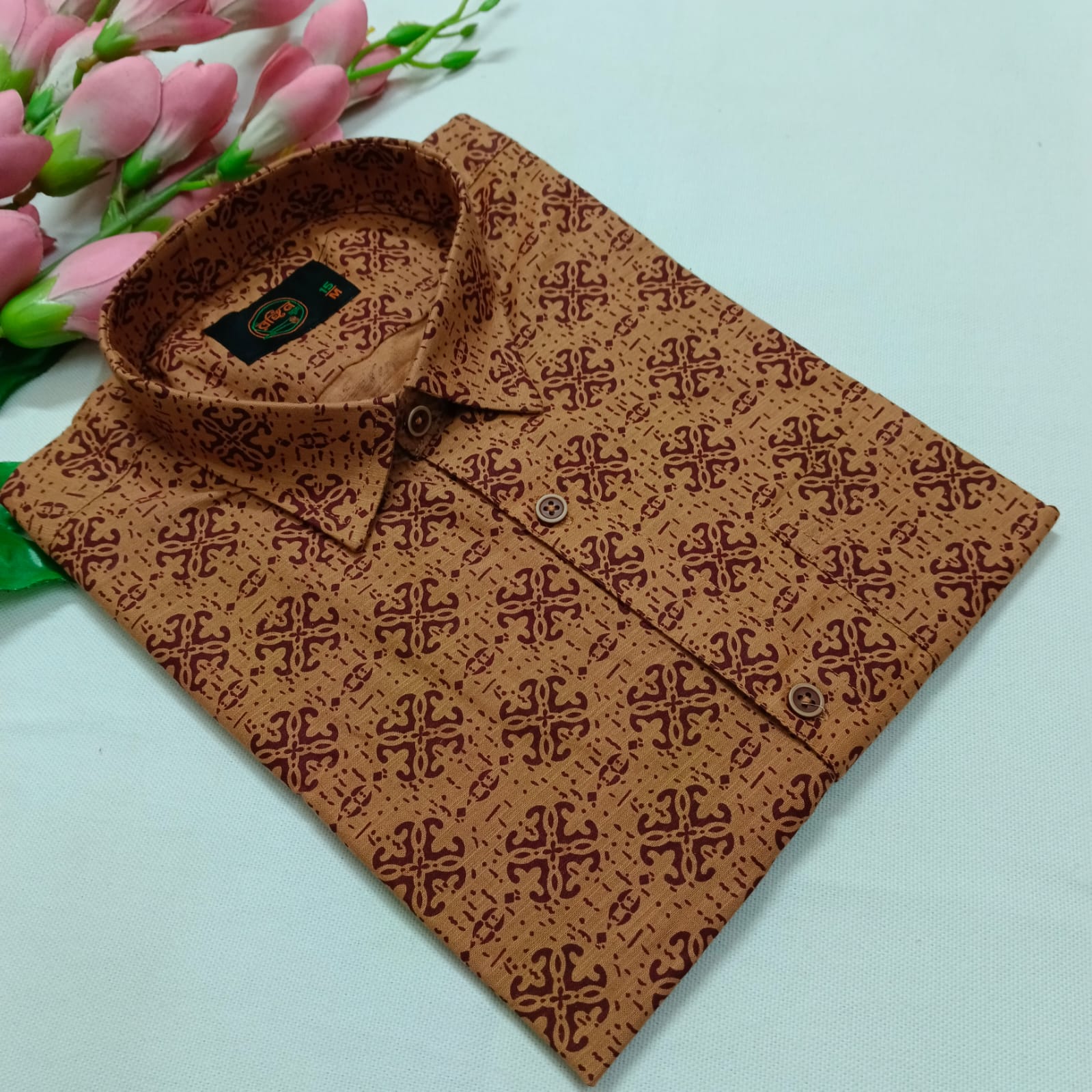 🌈 Exclusive Aarong Slub Cotton Shirt 🤍