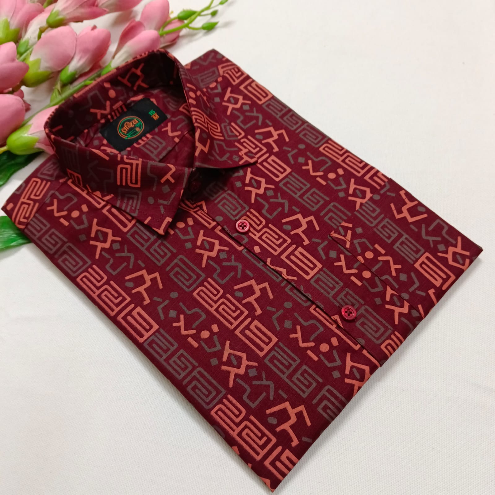 🌈 Exclusive Aarong Slub Cotton Shirt 🤍