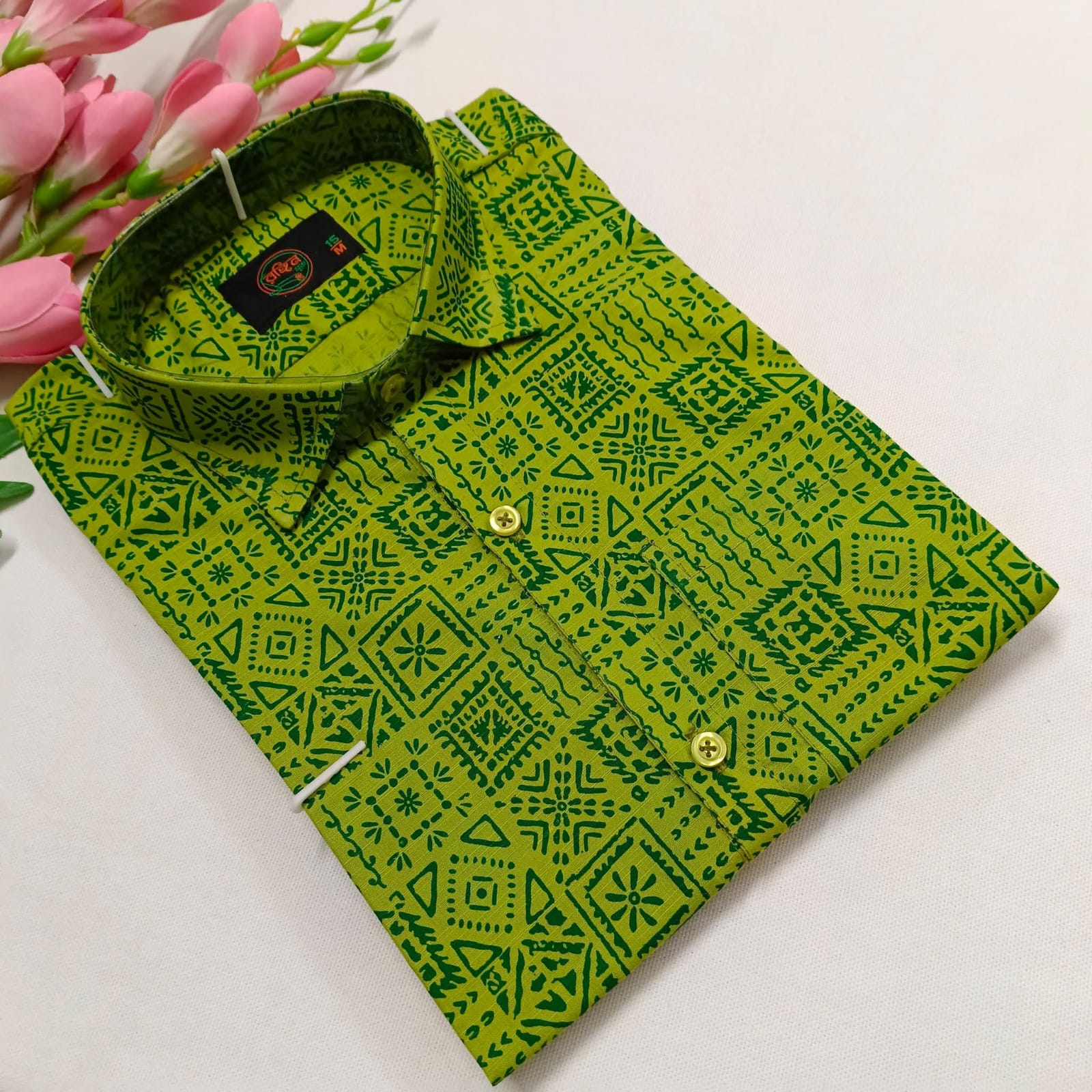 🌈 Exclusive Aarong Slub Cotton Shirt 🤍