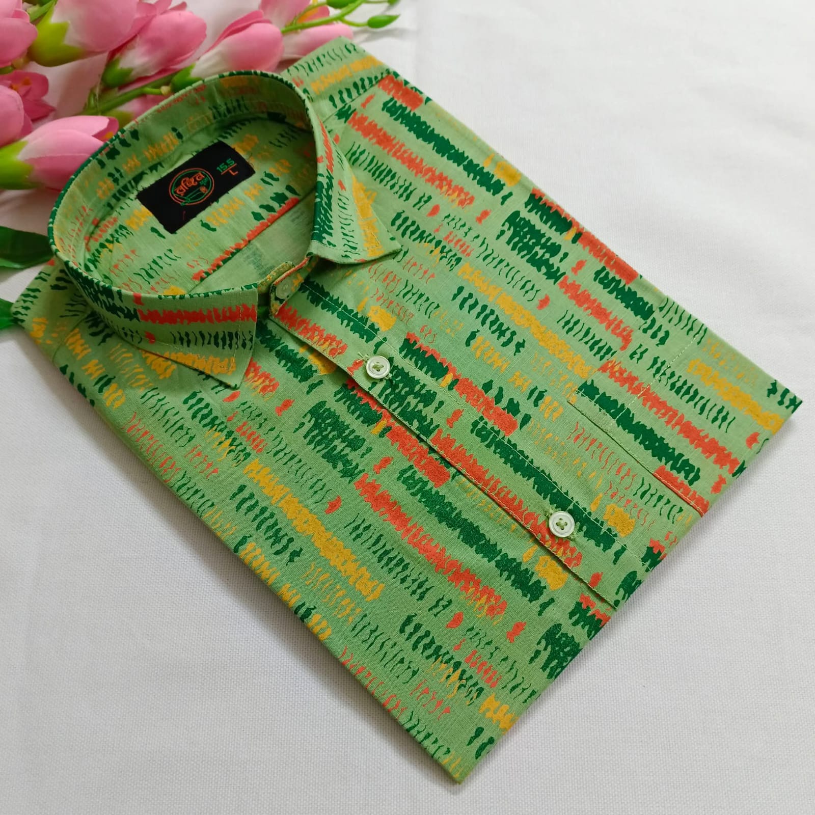 🌈 Exclusive Aarong Slub Cotton Shirt 🤍