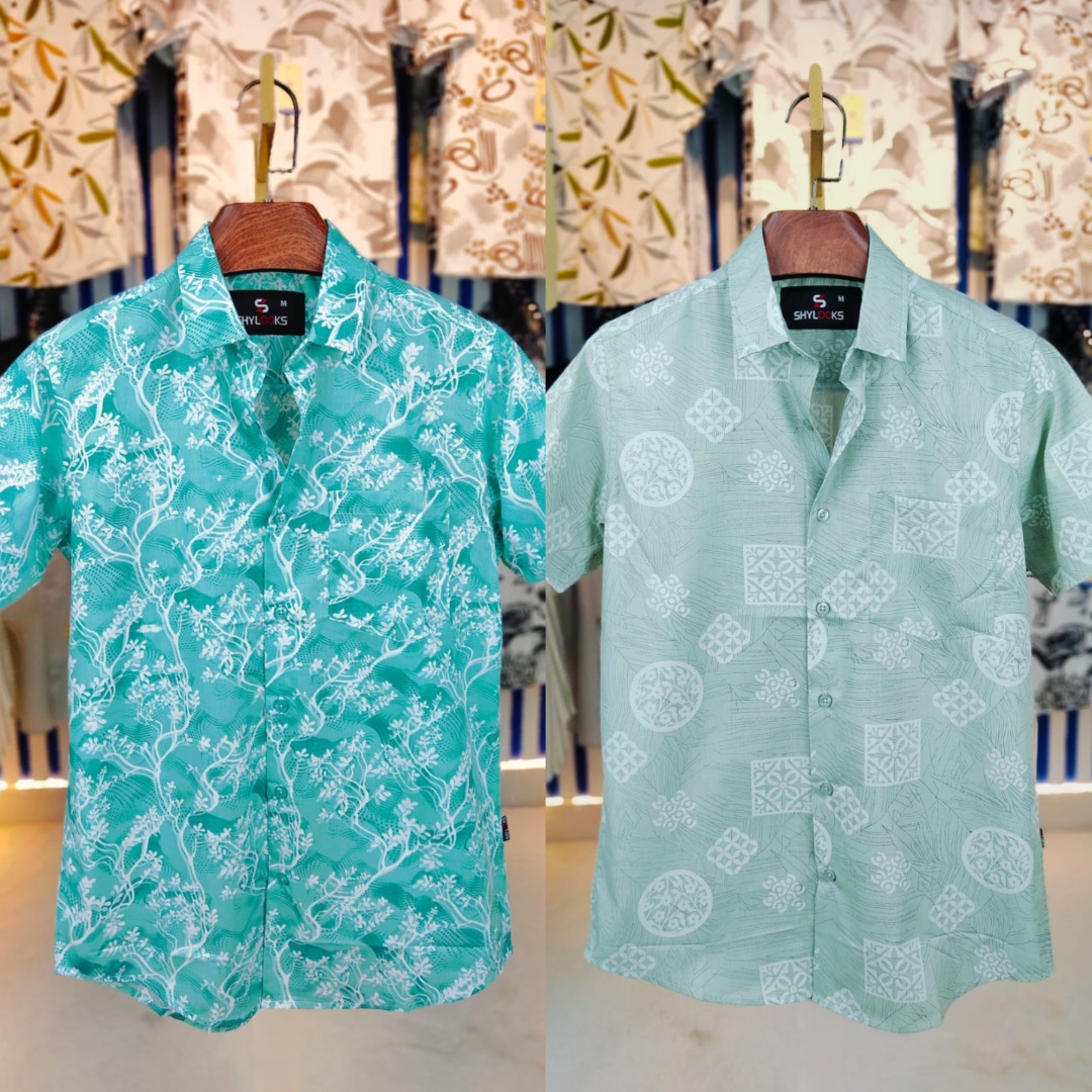 Pure Cotton Half Sleeve Print Shirt