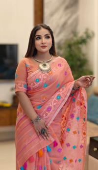 ✨ জামদানী মোটিফ হাফ সিল্ক শাড়ি - ঐতিহ্য আর আধুনিকতার শ্রেষ্ঠ ফিউশন ✨