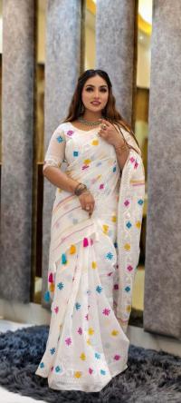 ✨ জামদানী মোটিফ হাফ সিল্ক শাড়ি - ঐতিহ্য আর আধুনিকতার শ্রেষ্ঠ ফিউশন ✨