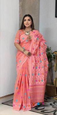 ✨ জামদানী মোটিফ হাফ সিল্ক শাড়ি - ঐতিহ্য আর আধুনিকতার শ্রেষ্ঠ ফিউশন ✨