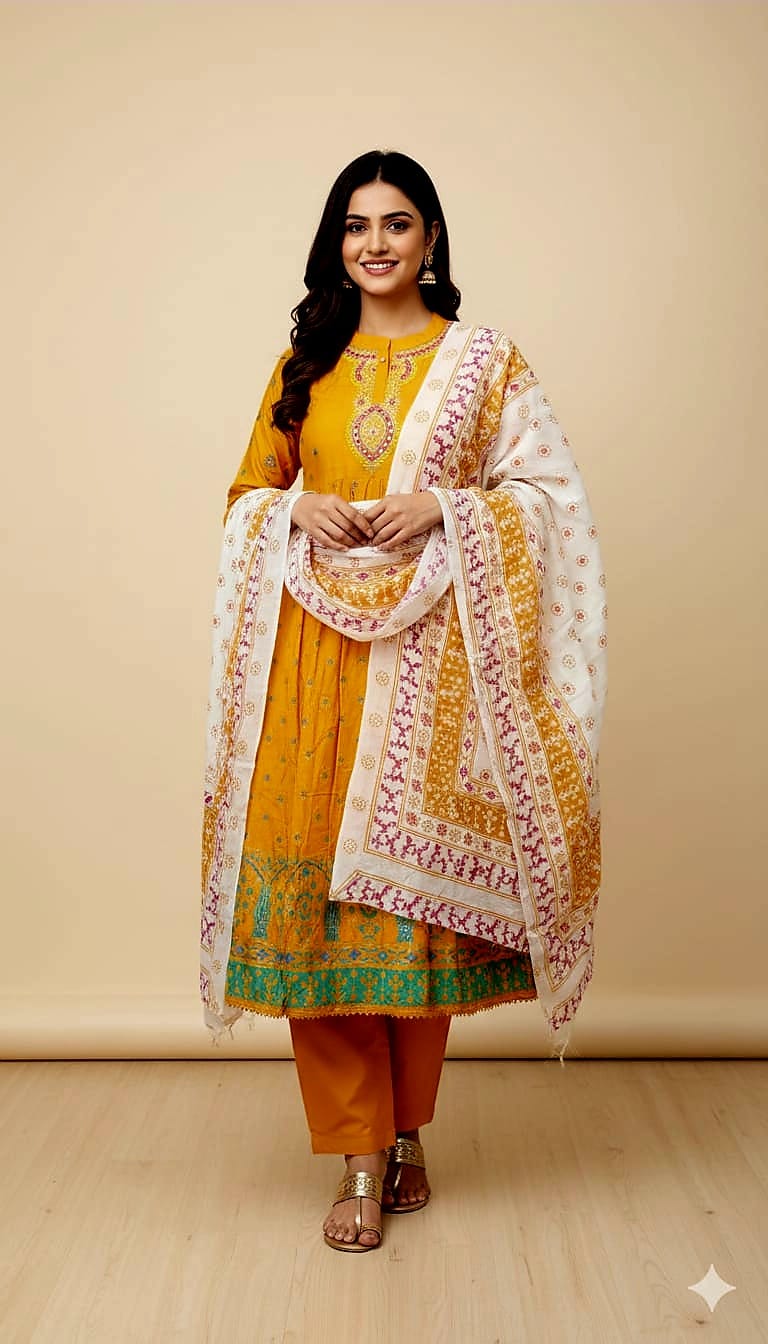 ✨ Elegant Readymade Linen Three Piece – Premium Collection ✨