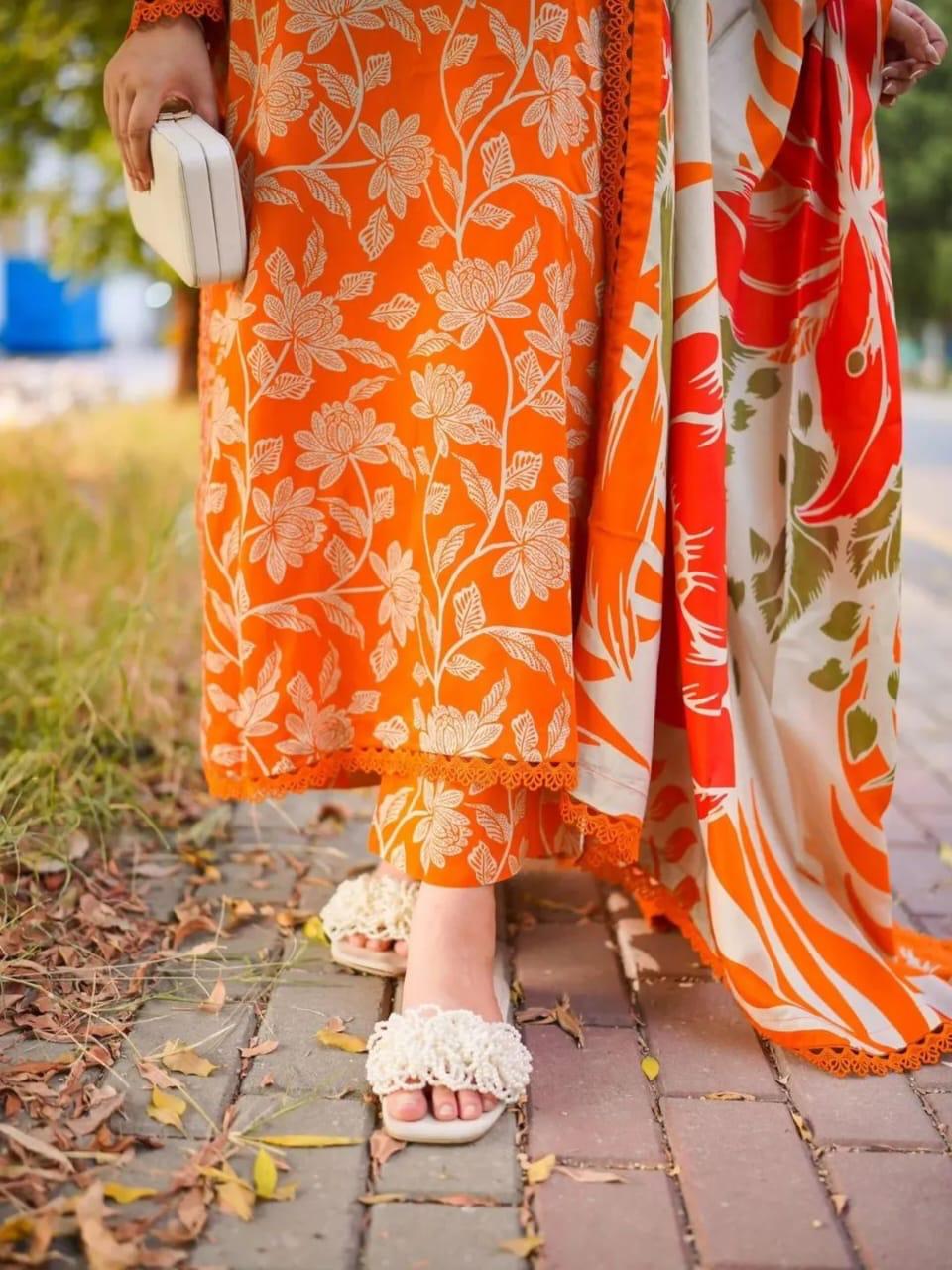 Digital Print Three Piece (Premium Fabric)