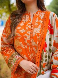 Digital Print Three Piece (Premium Fabric)