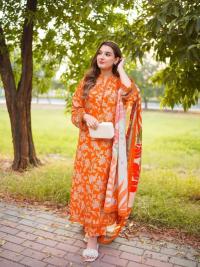 Digital Print Three Piece (Premium Fabric)