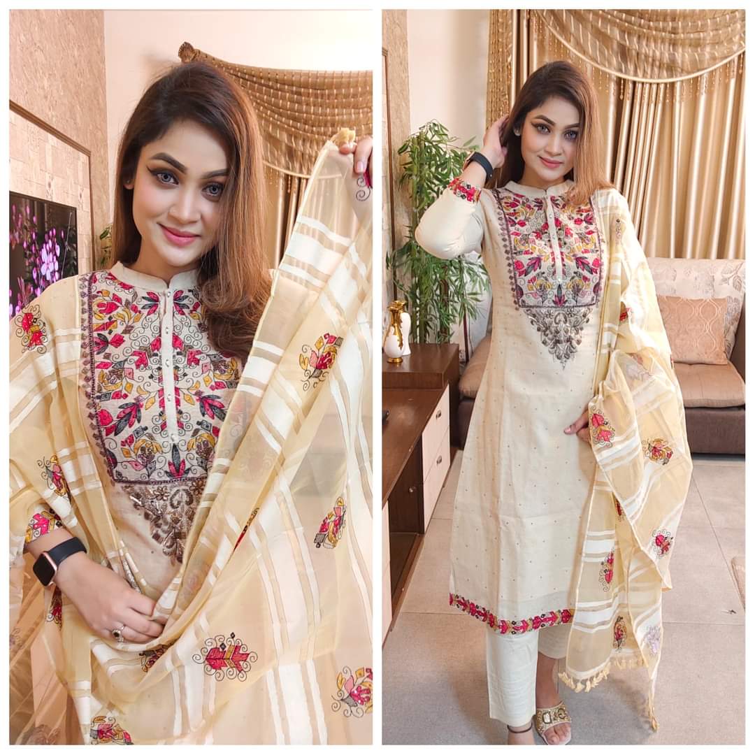 আনস্টিজ স্ক্রিন প্রিন্ট থ্রি-পিস