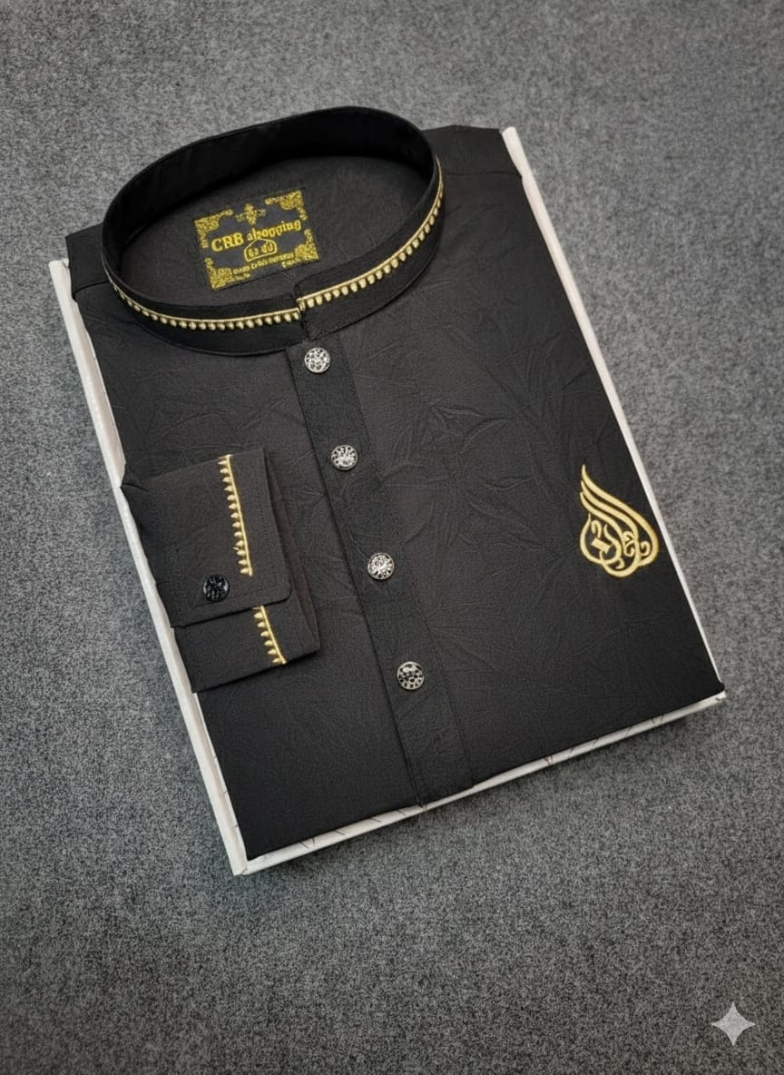 প্রিমিয়াম চায়না ভাঙচুর পাঞ্জাবি (লোগো ডিজাইন)