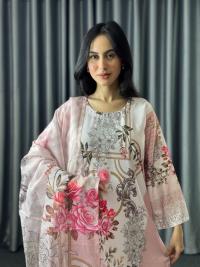 Digital Print Three Piece  Fabrics: Dubai Silk Design: Digital Print Dress Long: 42 Body Size: 38, 42, 46